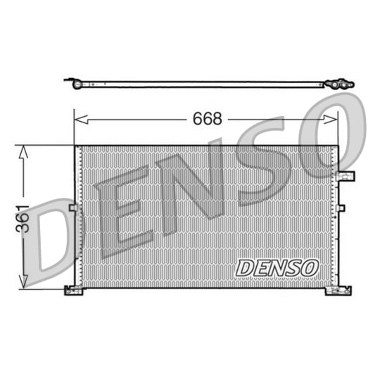 Denso Condenser, air conditioning to suit Ford