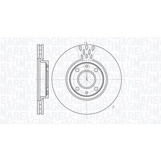 Magneti Marelli Brake Disc to suit Peugeot, Citroën, Fiat