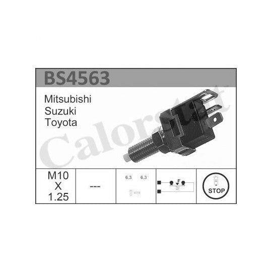 Calorstat By Vernet Brake Light Switch to suit Mitsubishi, Toyota, Ford