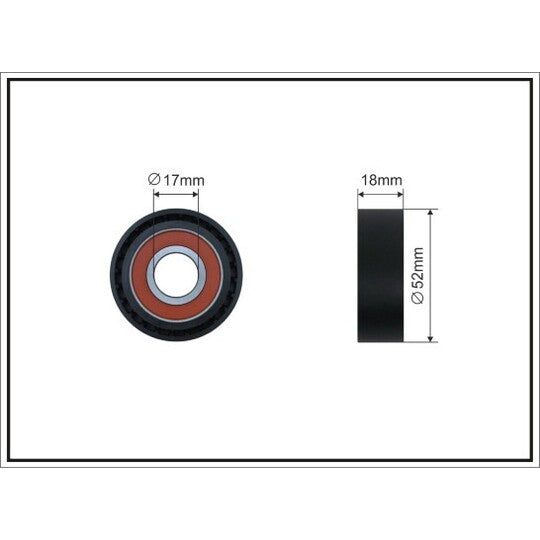 Caffaro Tensioner Pulley, v-ribbed belt to suit Ford, Jaguar