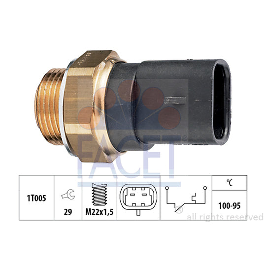Facet Temperature Switch, radiator fan to suit Opel, Holden