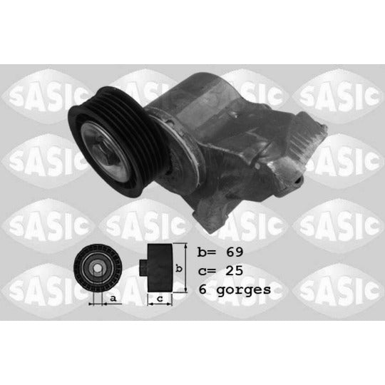Sasic Belt Tensioner, v-ribbed belt to suit Ford