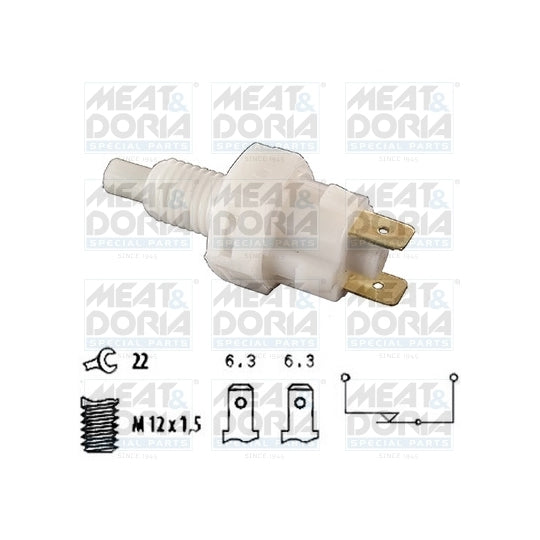Meat & Doria 35003 Brake Light Switch to suit Chevrolet, Opel, Saab