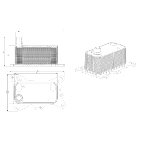 Mahle Oil Cooler, engine oil to suit Mercedes-Benz