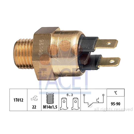 Facet Temperature Switch, radiator fan to suit BMW, Volvo, Opel
