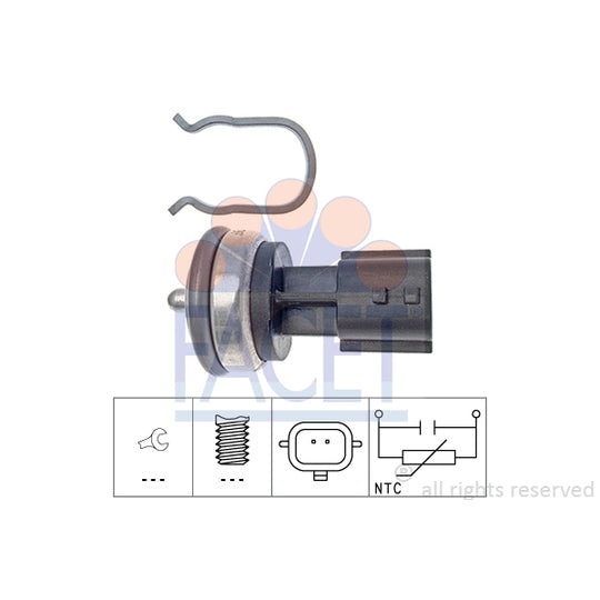 Facet 7.3337 Sensor, coolant temperature to suit Mercedes-Benz, Nissan, Fiat