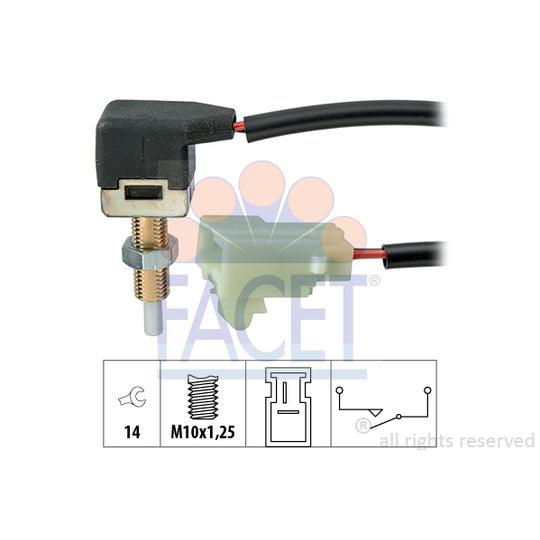 Facet 7.1297 Switch, clutch control (cruise control) to suit Hyundai, Kia