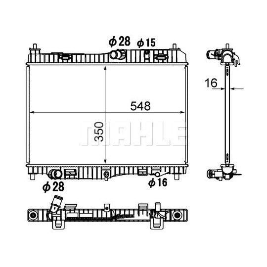 Mahle Radiator, engine cooling to suit Ford