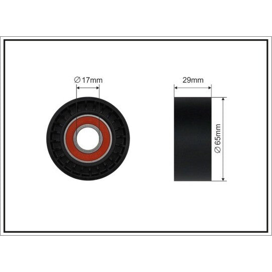 Caffaro Tensioner Pulley, v-ribbed belt to suit Fiat
