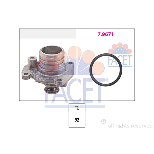 Facet Thermostat, coolant to suit Suzuki, Opel, Vauxhall