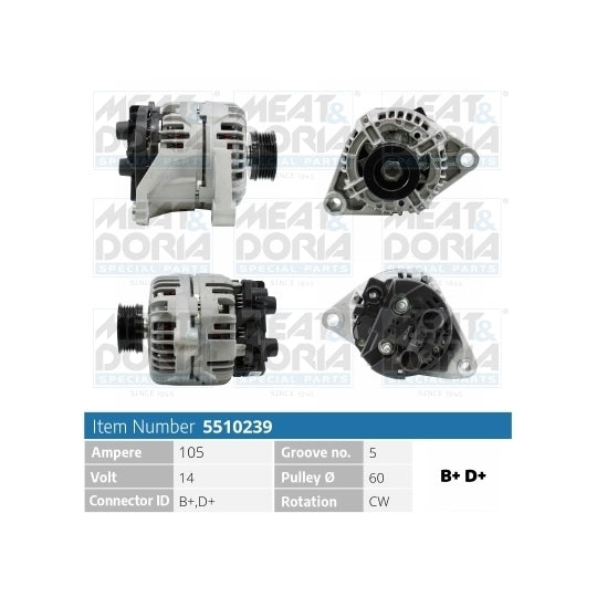 Meat & Doria Alternator to suit Fiat, Alfa Romeo, Lancia