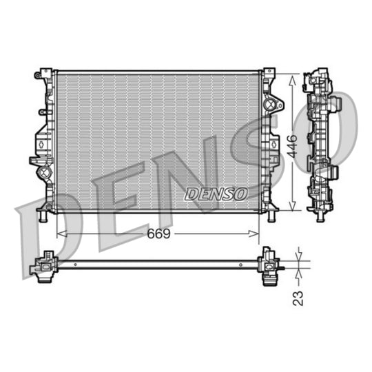 Denso Radiator, engine cooling to suit Ford, Volvo