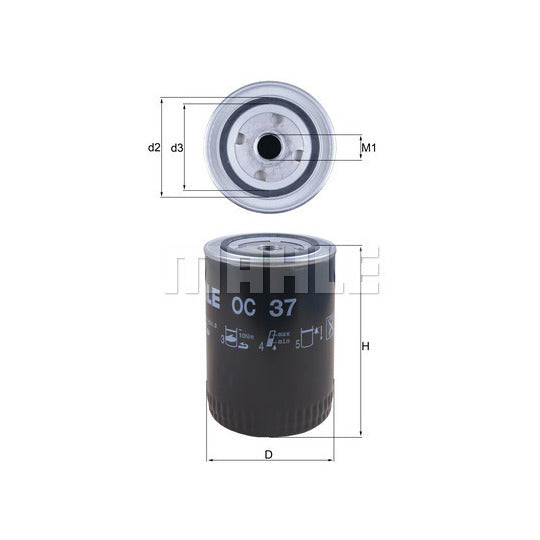Knecht Oil filter to suit Ford, Fiat, Case
