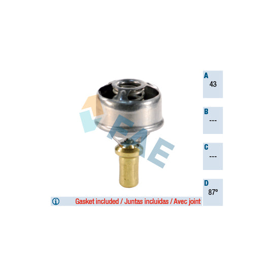 Fae Thermostat, coolant to suit Renault, Volvo, Daf