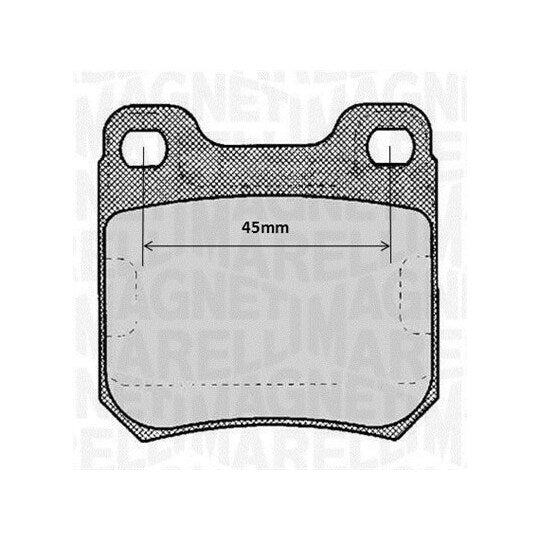 Magneti Marelli Brake Pad Set, disc brake to suit Opel, Vauxhall, Saab