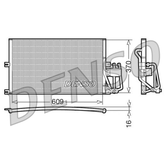 Denso DCN20029 Condenser, air conditioning to suit Opel, Vauxhall