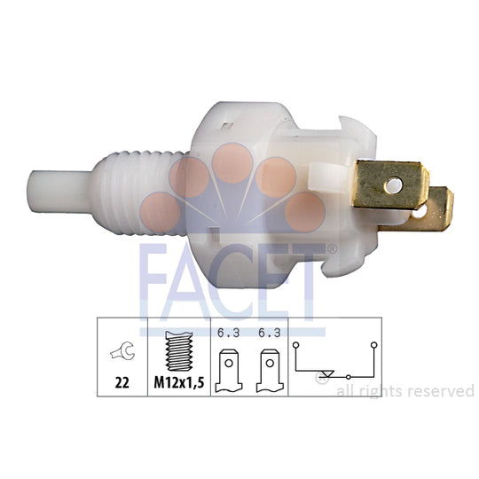 Facet 7.1004 Brake Light Switch to suit Opel, Vauxhall, Holden
