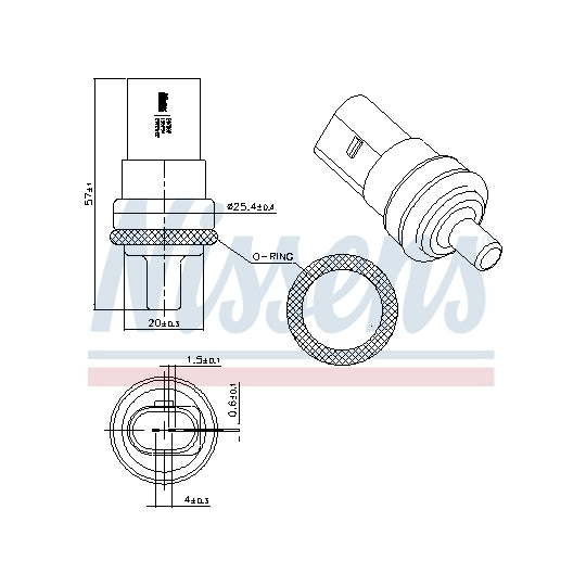 Nissens Sensor, coolant temperature to suit Mitsubishi, Ford, Audi