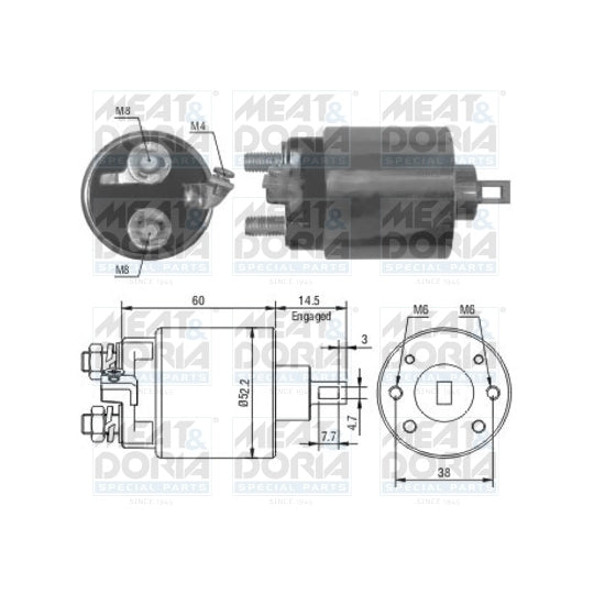 Meat & Doria Solenoid Switch, starter to suit Hitachi, Opel, Vauxhall
