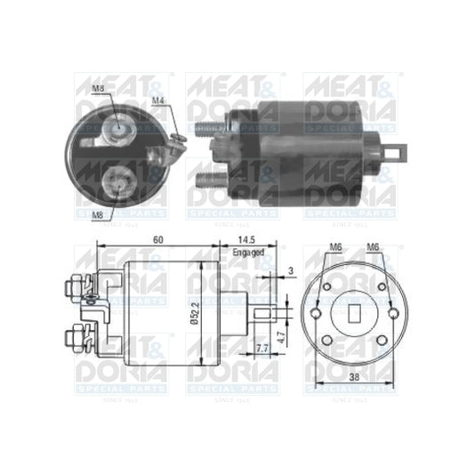 Meat & Doria Solenoid Switch, starter to suit Hitachi, Opel, Vauxhall