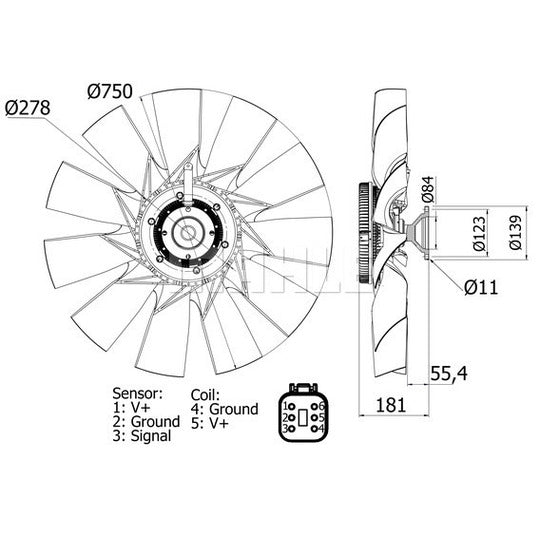 Mahle Fan, radiator to suit Scania