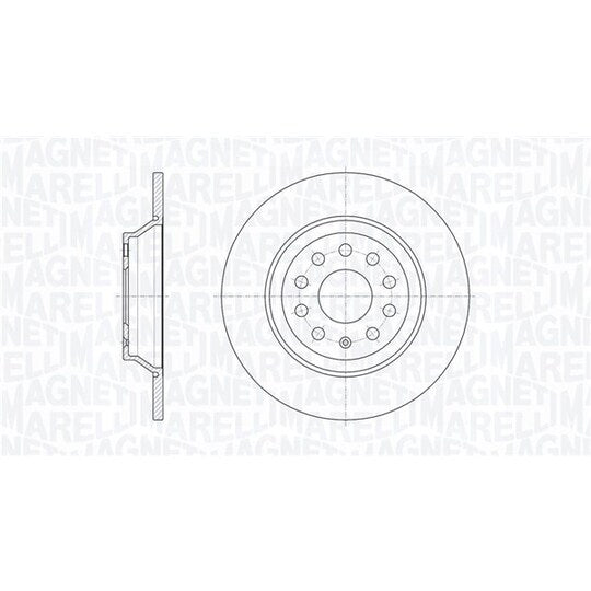Magneti Marelli Brake Disc to suit Audi, VW, Mg