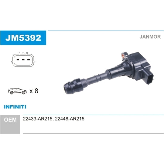 Janmor Ignition coil to suit Nissan