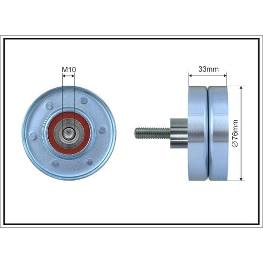 Caffaro Deflection/Guide Pulley, v-ribbed belt to suit Ford, Mazda