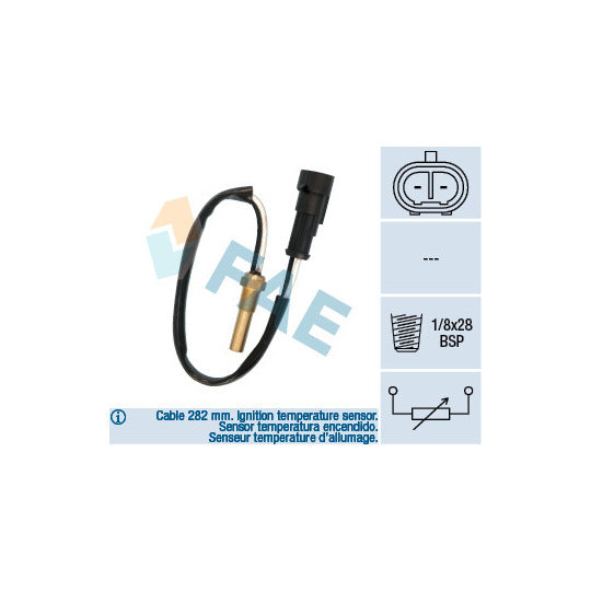 Fae 33555 Sensor, coolant temperature to suit Opel, Isuzu
