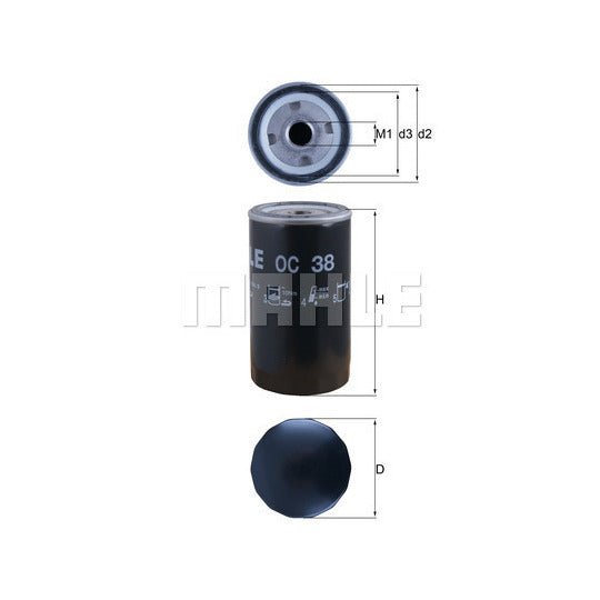Knecht Oil filter to suit Jcb, Massey Ferguson, Renault