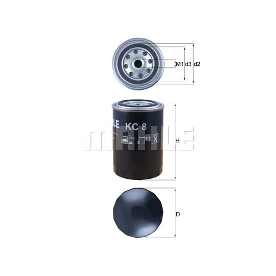Mahle Fuel filter to suit Ford, Mercedes-Benz, Case