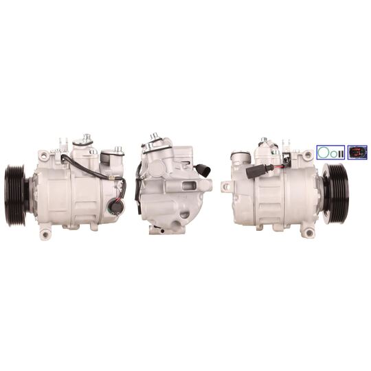 Elstock Compressor, air conditioning to suit Audi