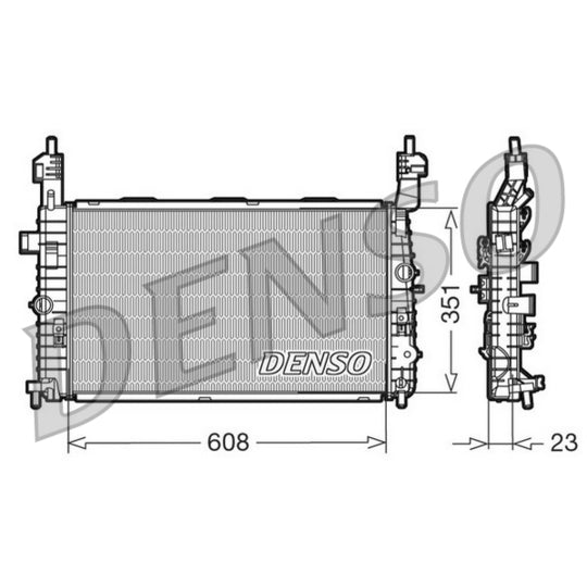 Denso Radiator, engine cooling to suit Opel, Vauxhall