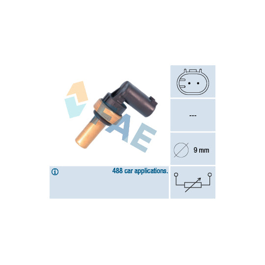 Fae 32710 Sensor, coolant temperature to suit Mitsubishi, Mercedes-Benz, Chrysler