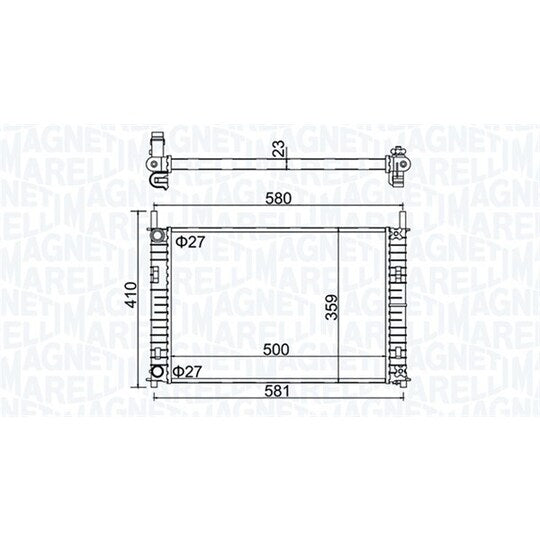 Magneti Marelli Radiator, engine cooling to suit Ford, Mazda
