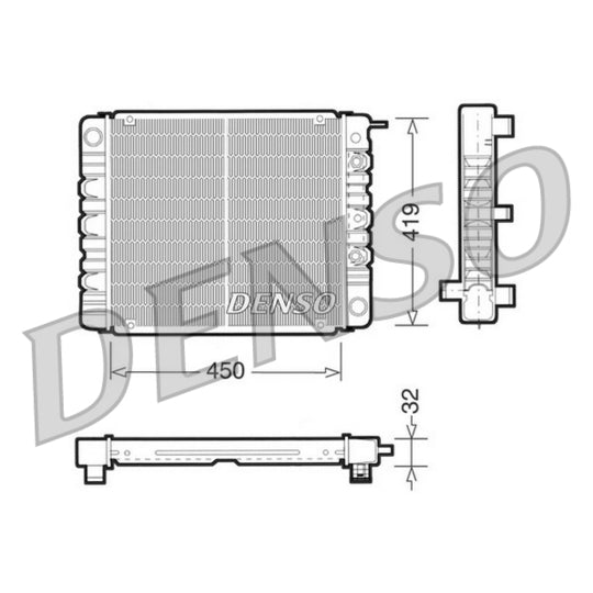 Denso Radiator, engine cooling to suit Volvo