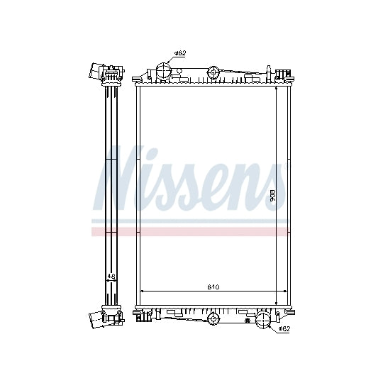 Nissens 614270 Radiator, engine cooling to suit Daf