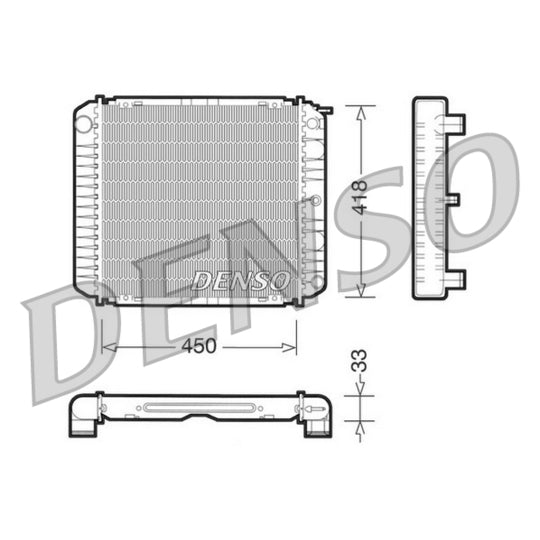 Denso Radiator, engine cooling to suit Volvo