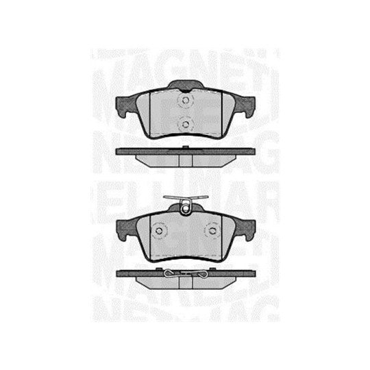 Magneti Marelli Brake Pad Set, disc brake to suit Mitsubishi, Ford, Mazda