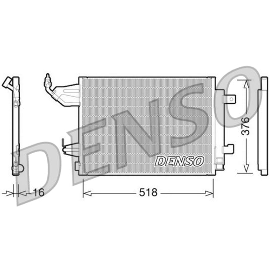 Denso Condenser, air conditioning to suit Mitsubishi, Smart