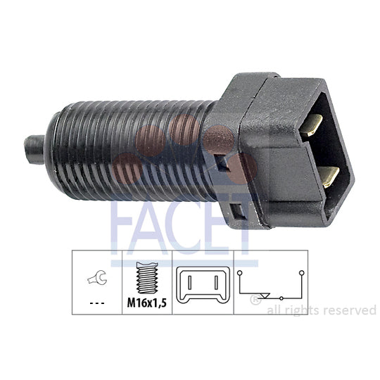 Facet 7.1012 Brake Light Switch to suit Renault, Opel