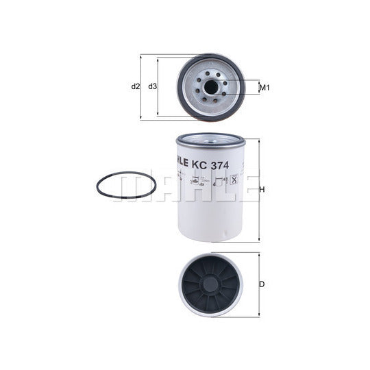 Mahle Fuel filter to suit Mercedes-Benz, Hyundai, Kia