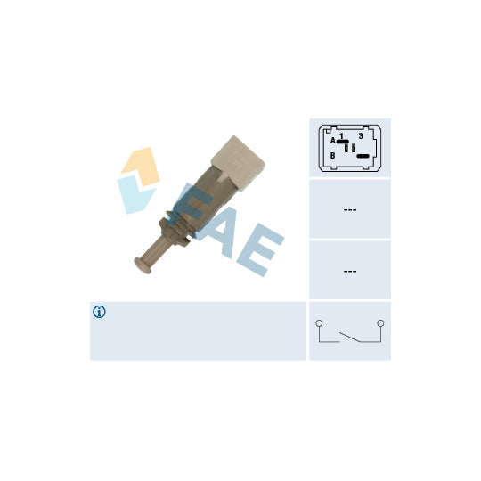 Fae 24891 Brake Light Switch to suit Mitsubishi, Nissan, Renault