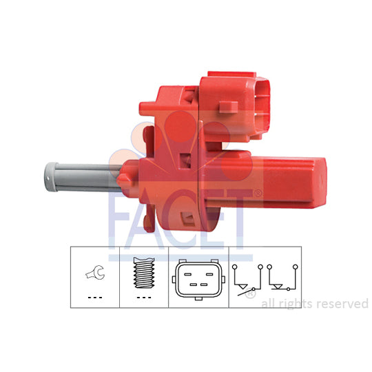 Facet 7.1140 Switch, clutch control (cruise control) to suit Ford, Jaguar