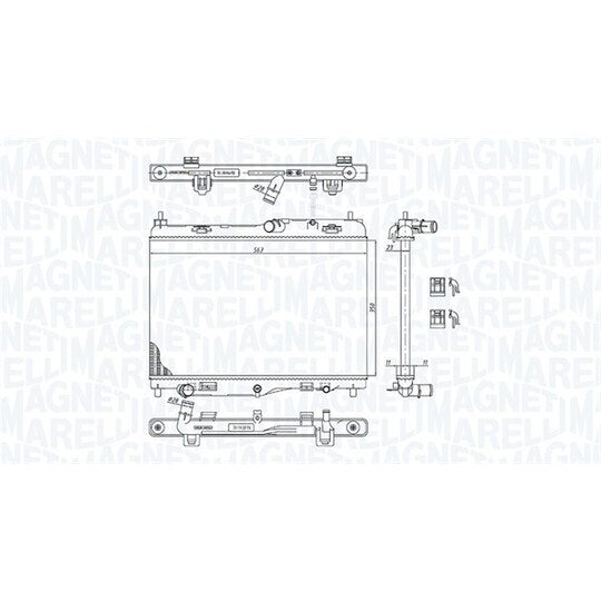 Magneti Marelli Radiator, engine cooling to suit Ford