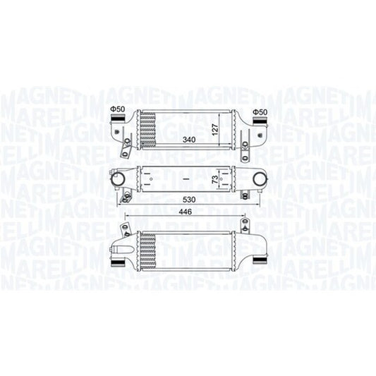 Magneti Marelli Intercooler, charger to suit Ford
