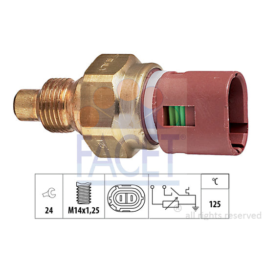 Facet 7.3532 Sensor, coolant temperature to suit Renault