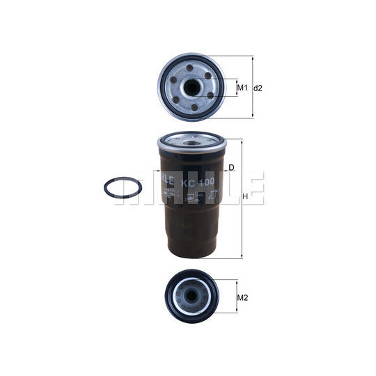 Mahle Fuel filter to suit Toyota, Mazda, Peugeot