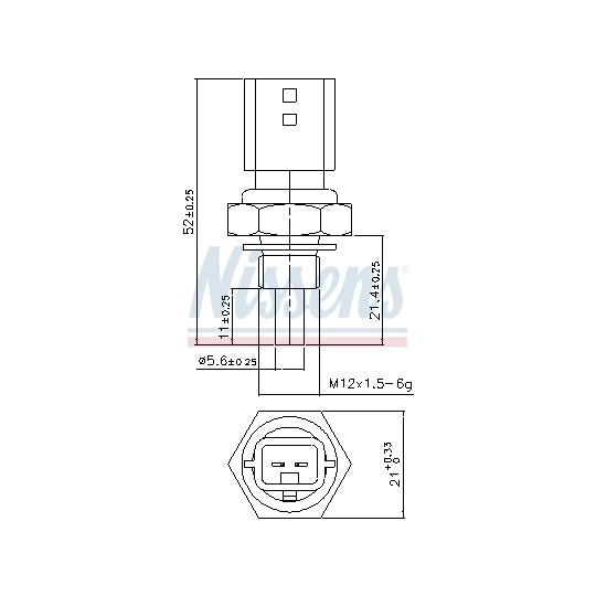 Nissens 207022 Sensor, coolant temperature to suit Nissan, Renault