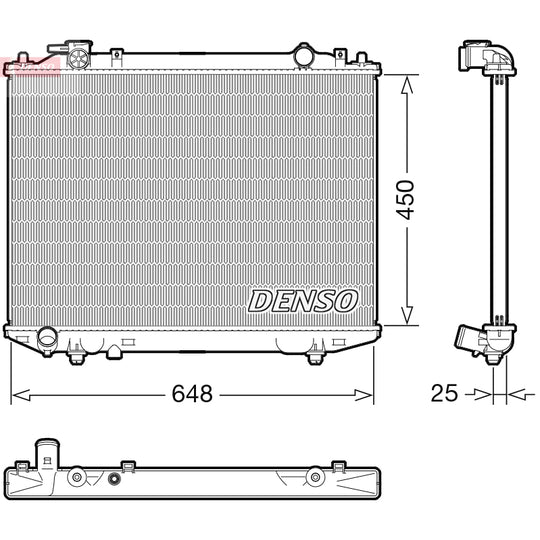Denso Radiator, engine cooling to suit Ford